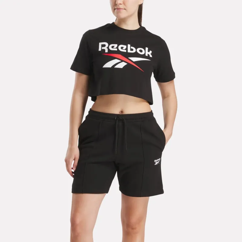 Reebok Women's Clara Black Crop Tee sold by INSPORT