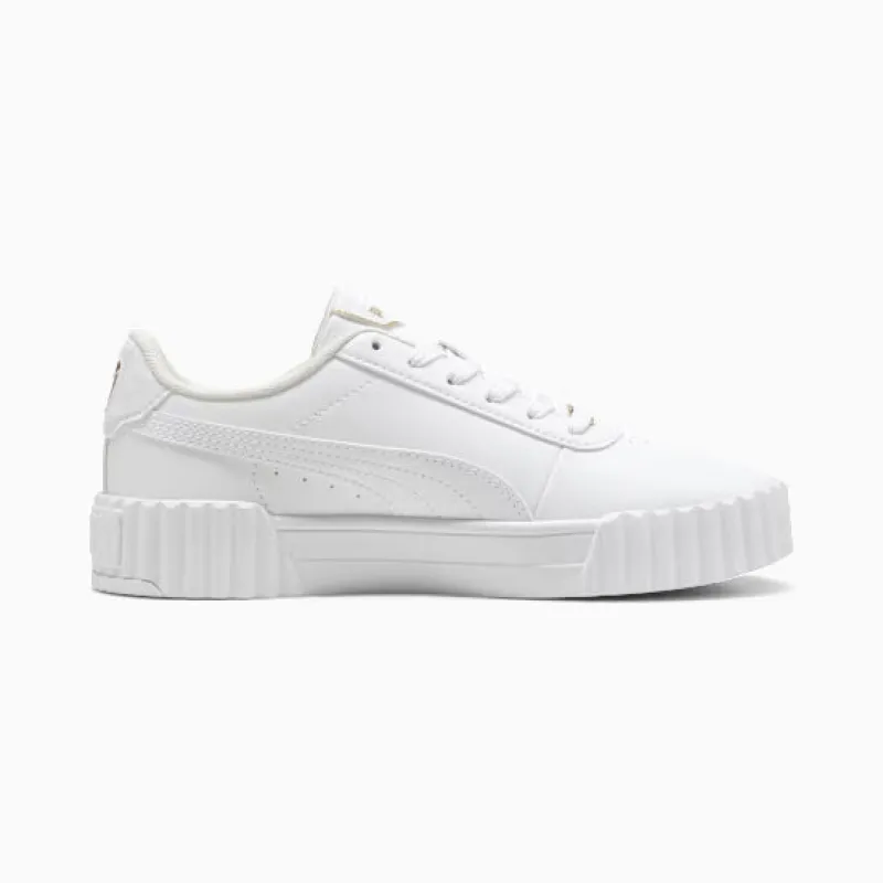 Puma Women's Carina 3.0 Day Night White/Gold Sneakers Shoes sold by INSPORT