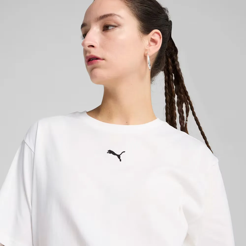 Puma Women's Essentials Relaxed White Tee sold by INSPORT product image thumbnail 5