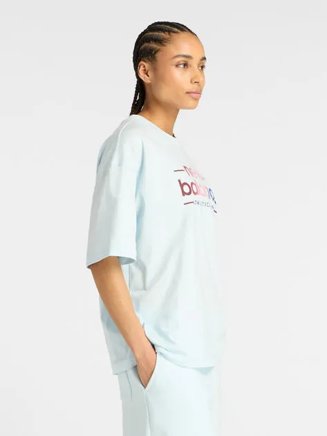 New Balance Women's Reimagined Oversize Blue Tee sold by INSPORT product image thumbnail 4