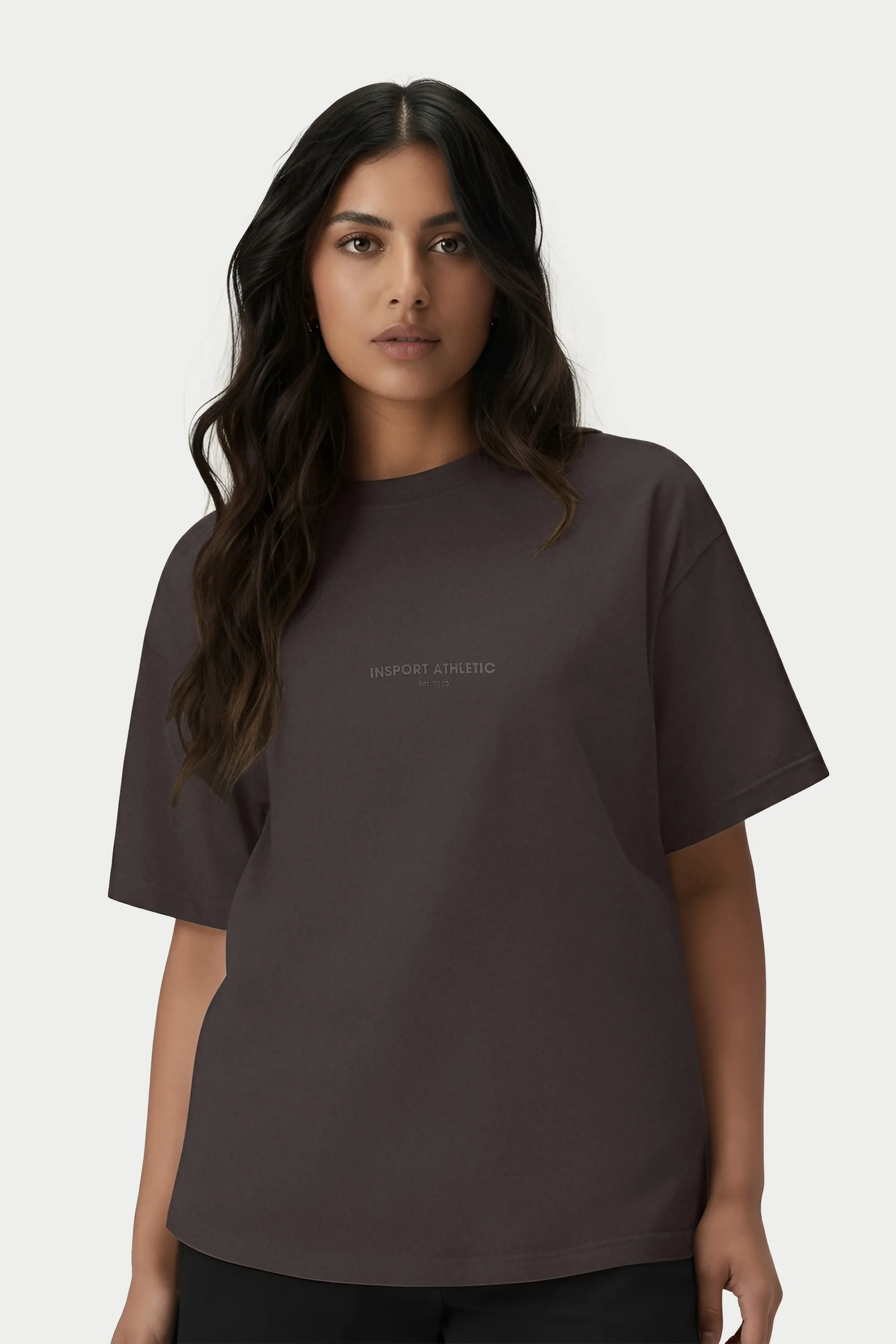 Insport Women's Baily Oversized Chocolate Tee sold by INSPORT