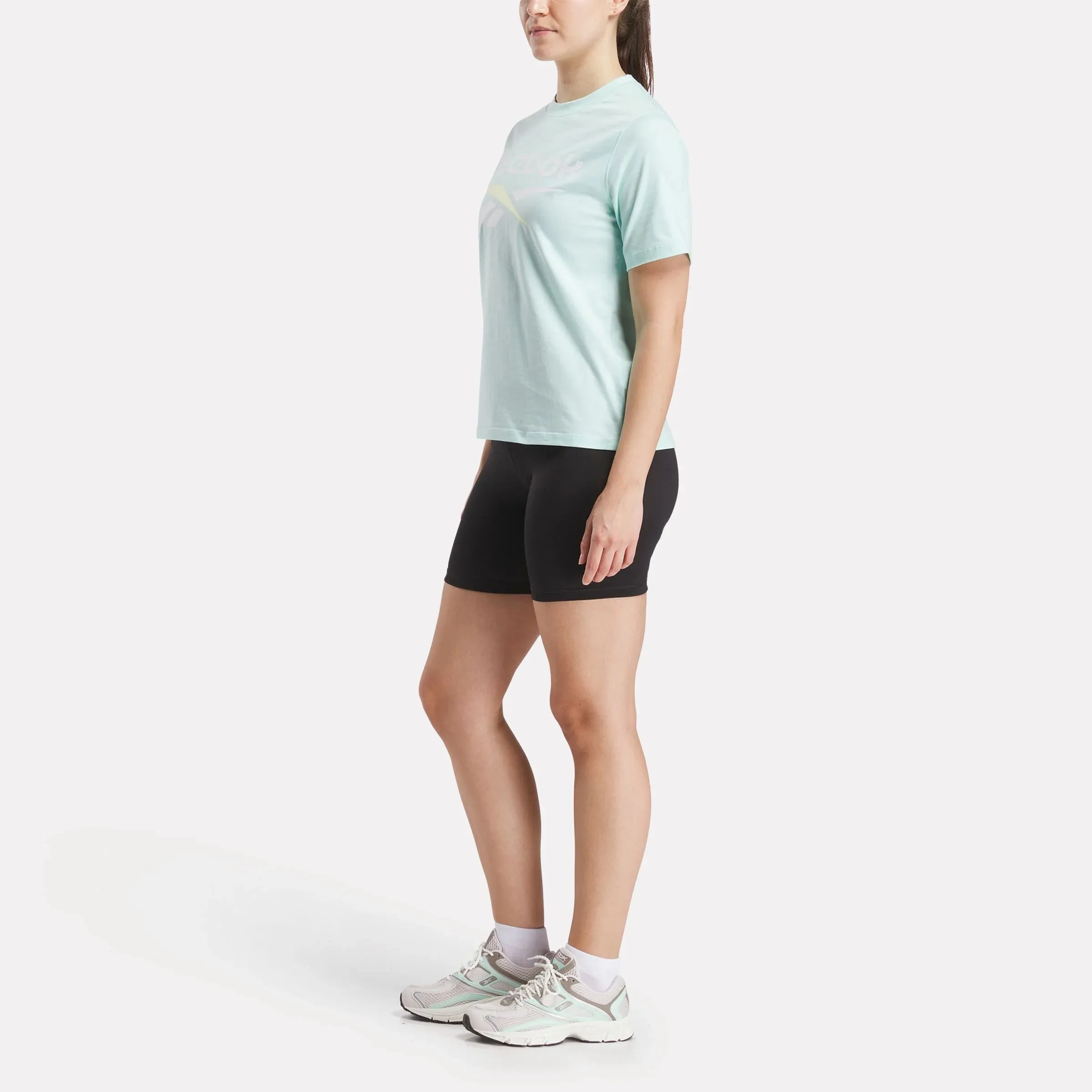 Reebok Women's Two-Colour Logo Crew Aqua Tee sold by INSPORT product image thumbnail 3