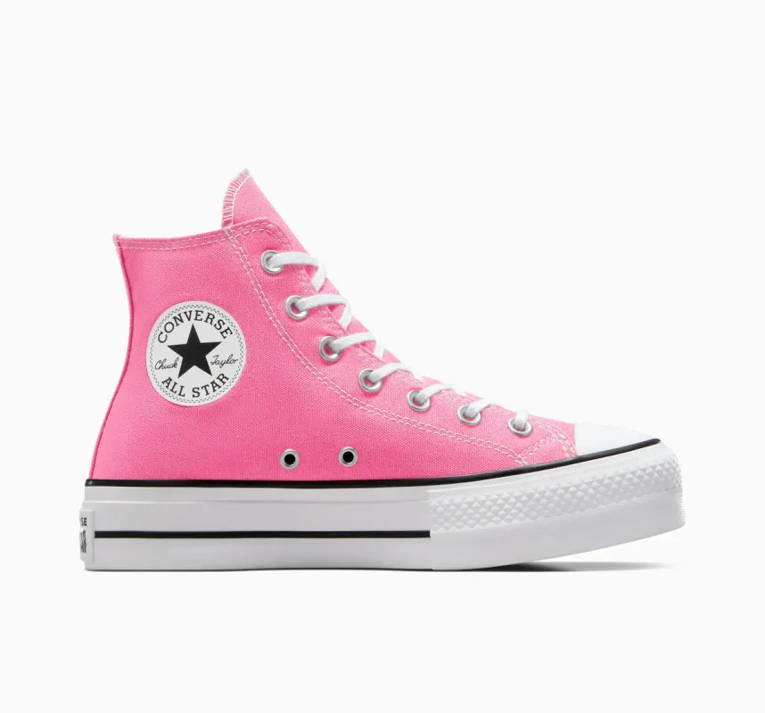 Converse Women's Lift Platform High Top Pink/White Sneaker Shoes sold by INSPORT