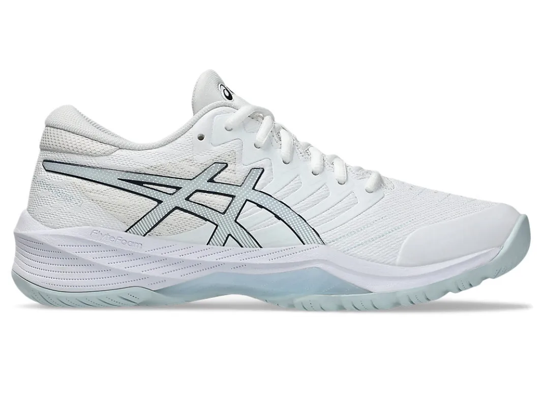 ASICS WOMEN'S GEL NETBURNER 21 WHITE/SKY NETBALL SHOES (WIDTH D) sold by INSPORT