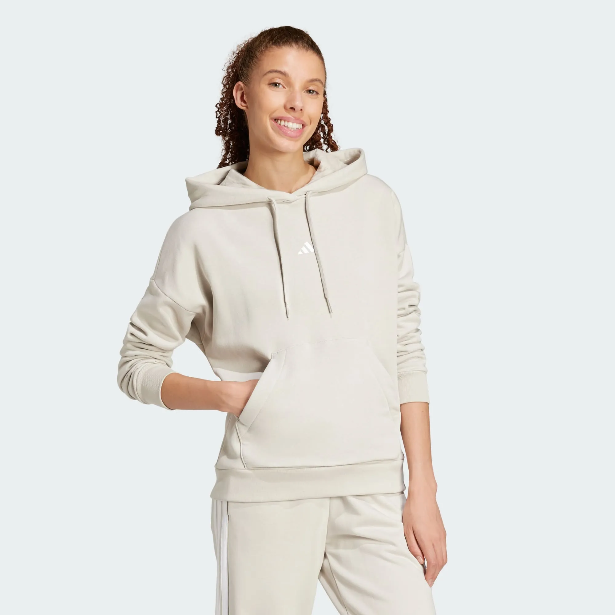 Adidas Women's Small Logo Feelcozy Fleece Alumina Hoodie sold by INSPORT product image thumbnail 5