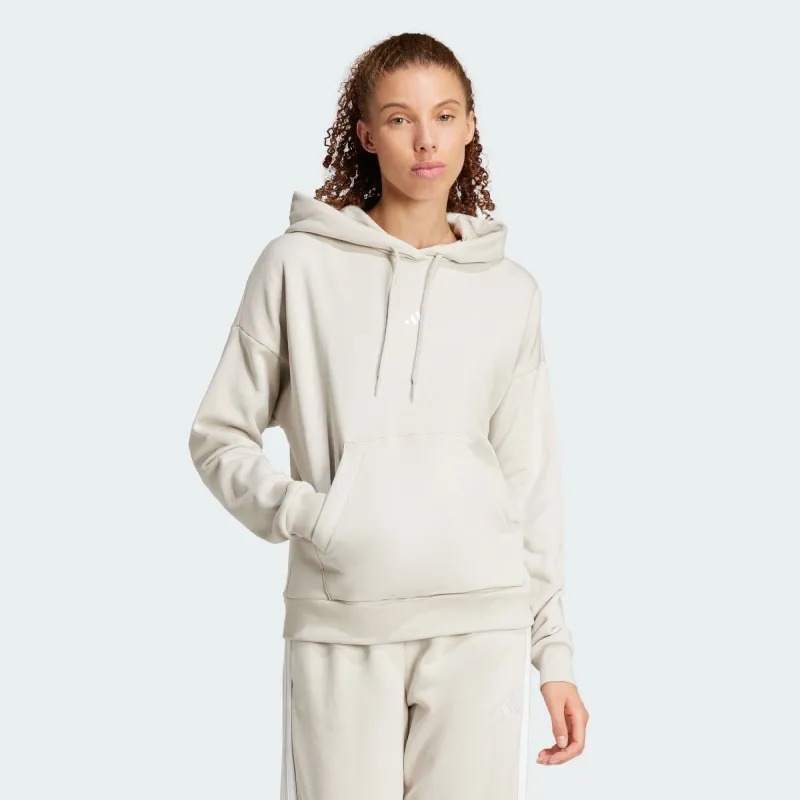 Adidas Women's Small Logo Feelcozy Fleece Alumina Hoodie made by Adidas