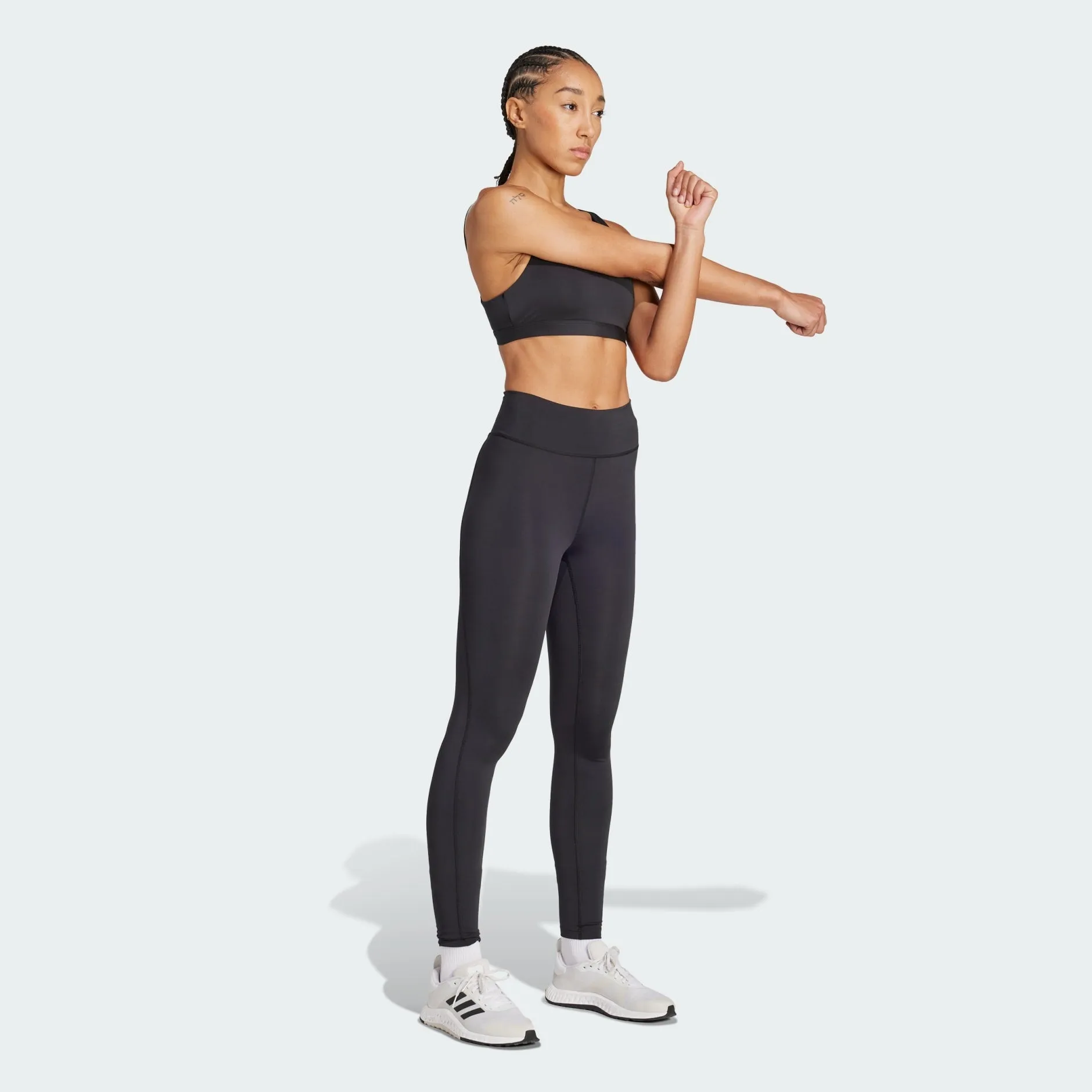 ADIDAS WOMEN'S ALL ME ESSENTIALS MEDIUM SUPPORT BLACK BRA sold by INSPORT product image thumbnail 4