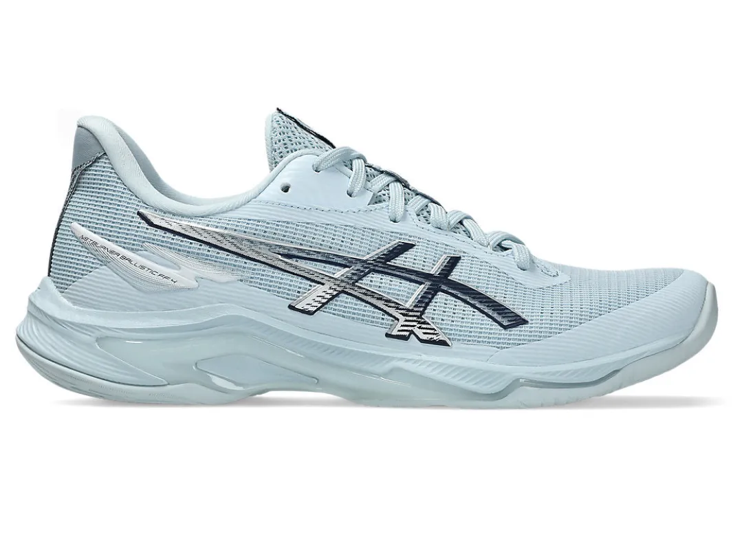 Asics Women's Netburner Ballistic Ff 4 Sky/Silver Netball Shoes sold by INSPORT