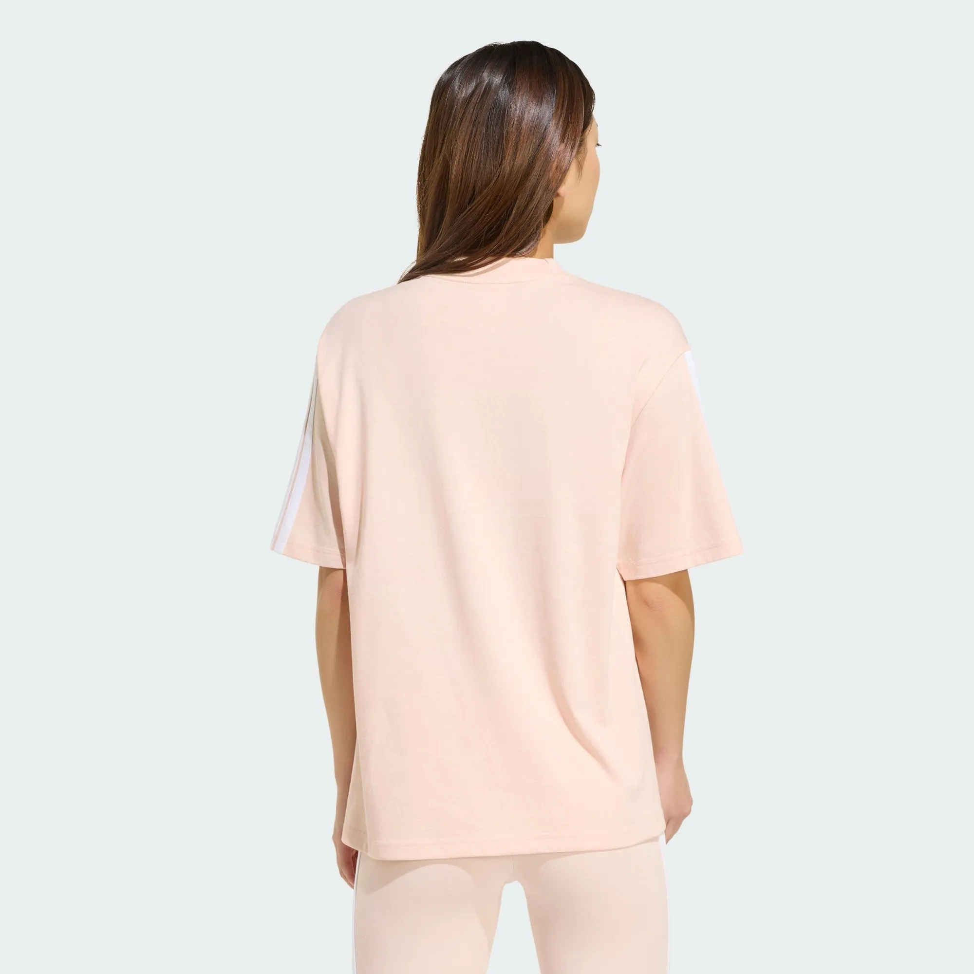 Adidas Women's 3-Stripes Boyfriend Pink Tee sold by INSPORT product image thumbnail 3