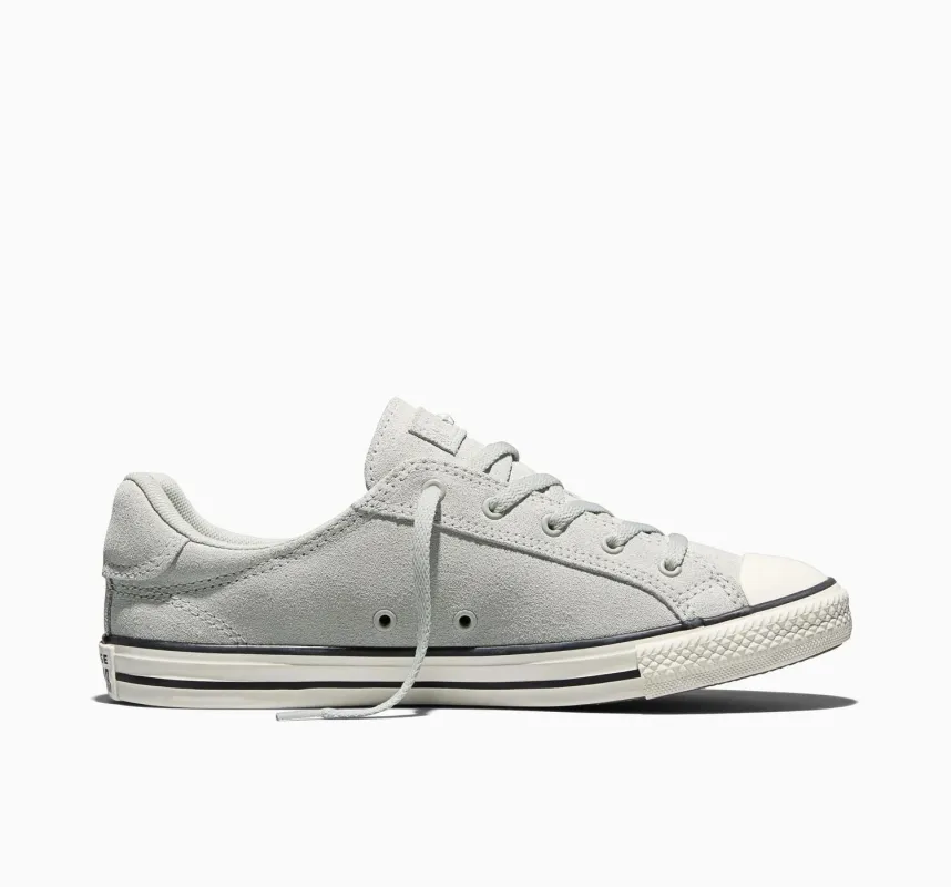 Converse Women's Chuck Taylor All Star Dainty Suede Lucky Light Grey Sneaker Shoes made by Converse