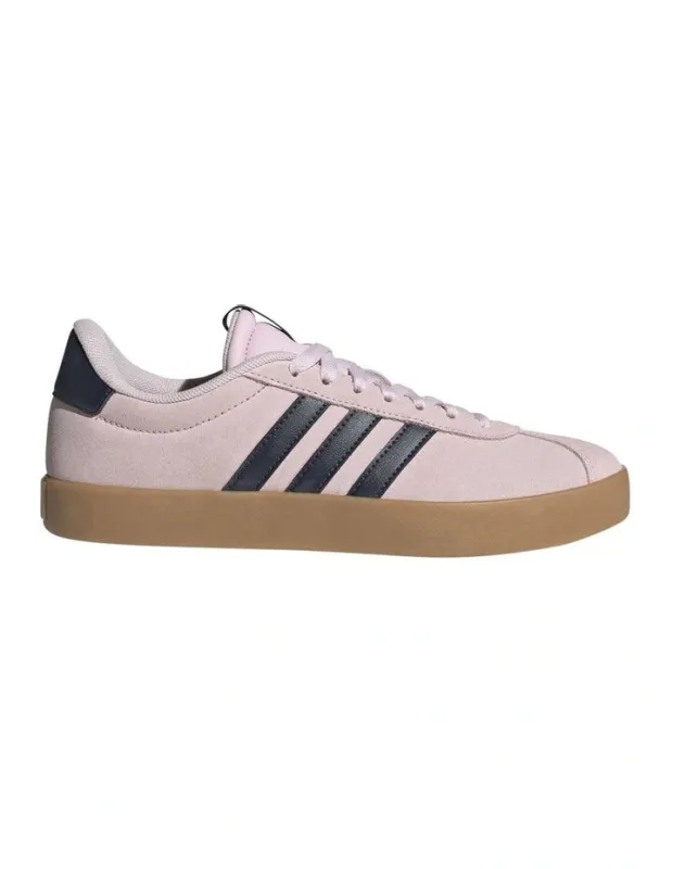 ADIDAS WOMEN'S VL COURT 3.0 PINK/BLACK/GUM SNEAKER SHOES made by Adidas