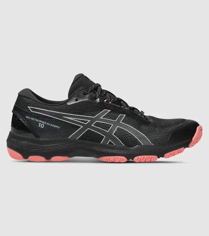 ASICS WOMEN'S GEL-NETBURNER ACADEMY 10 BLACK/GRAVEL NETBALL SHOES sold by INSPORT