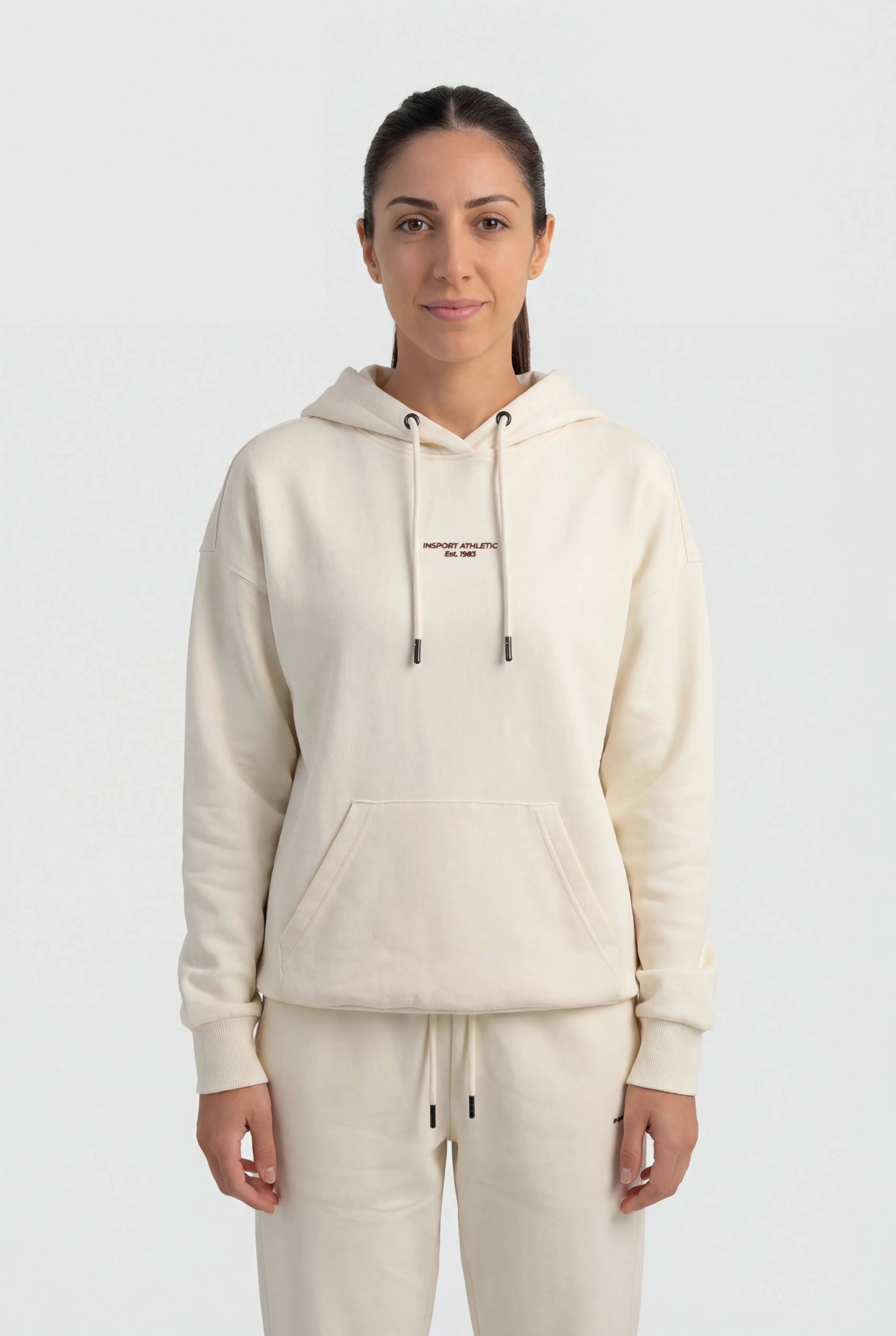 Insport Womens Mia Ivory Fleece Hoodie sold by INSPORT