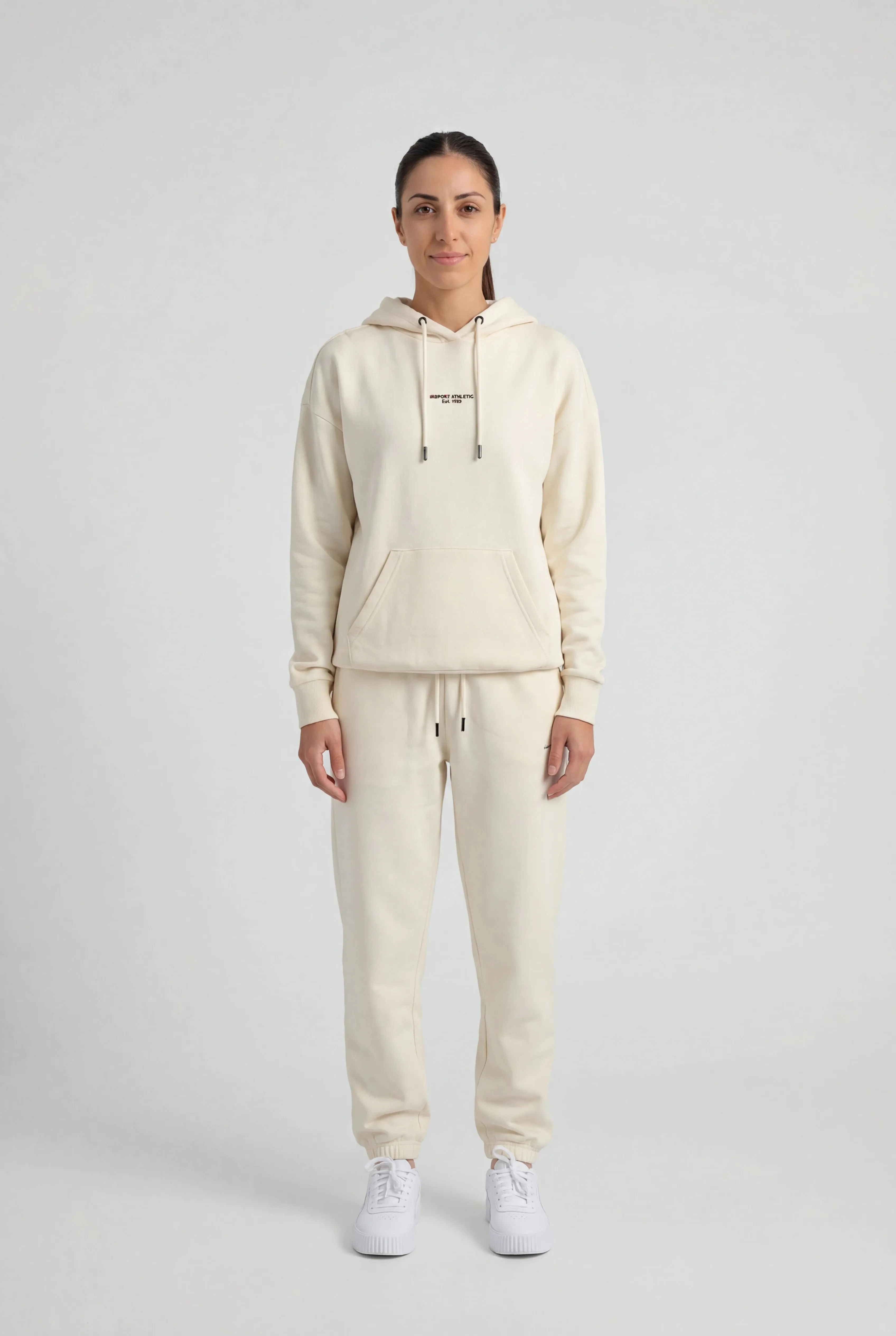 Insport Womens Mia Ivory Fleece Hoodie sold by INSPORT product image thumbnail 4