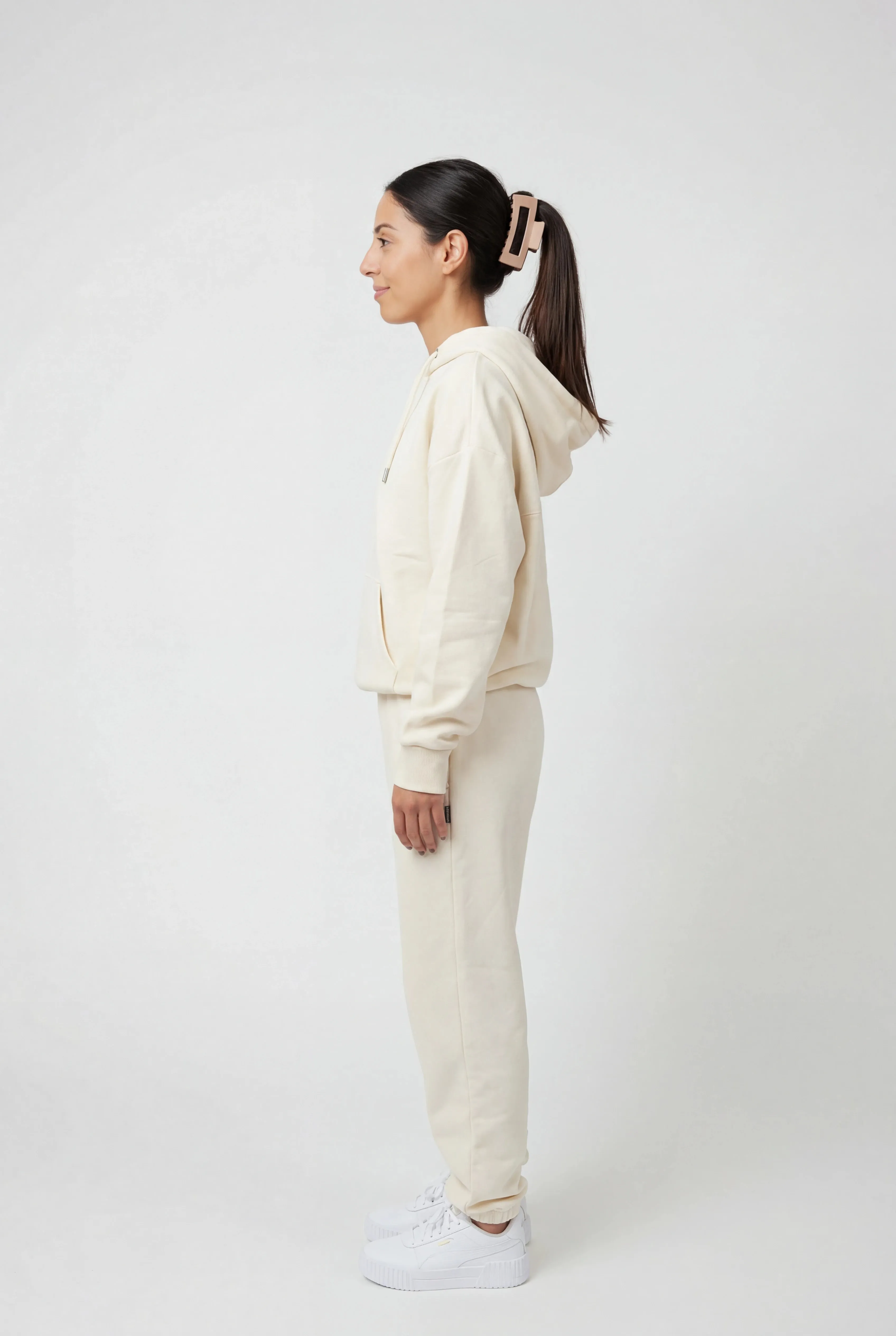 Insport Womens Mia Ivory Fleece Hoodie sold by INSPORT product image thumbnail 2