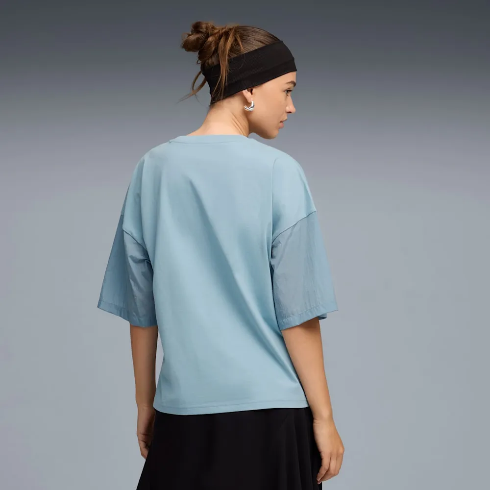 Puma Women's Her Oversized Seafoam Tee sold by INSPORT product image thumbnail 4