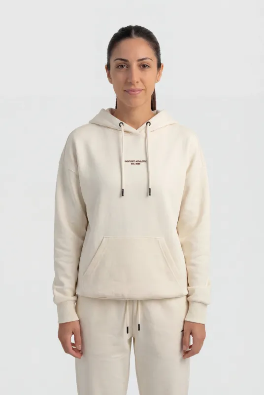 Insport Womens Mia Ivory Fleece Hoodie made by INSPORT