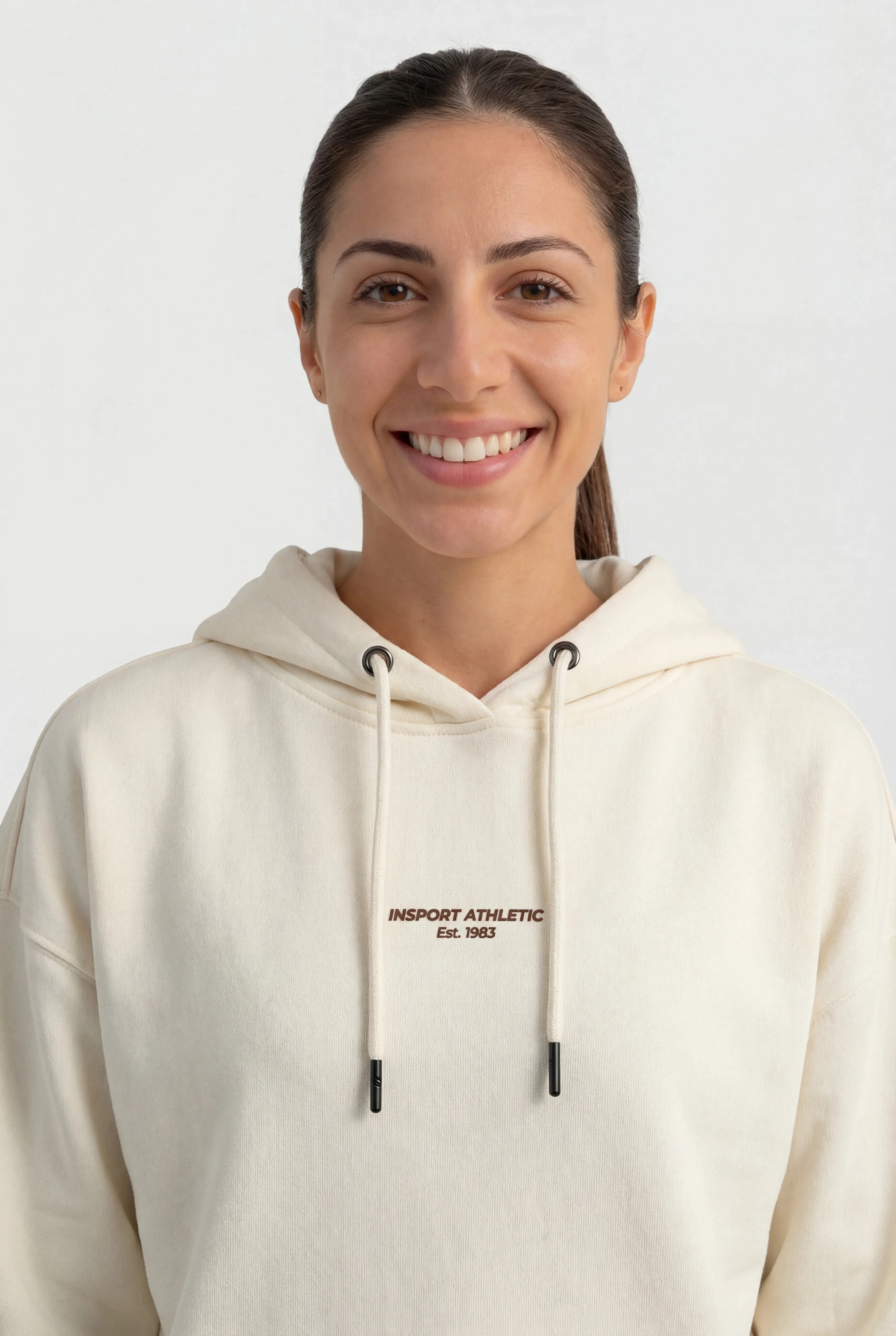 Insport Womens Mia Ivory Fleece Hoodie sold by INSPORT product image thumbnail 5
