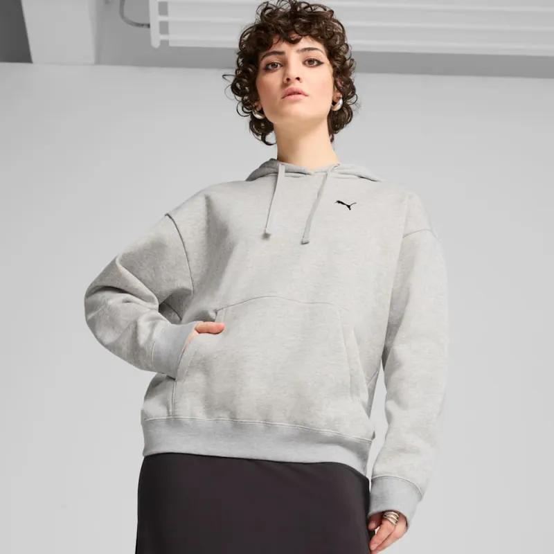 Puma Women's Essentials Comfort Fleece Grey Hoodie made by Puma