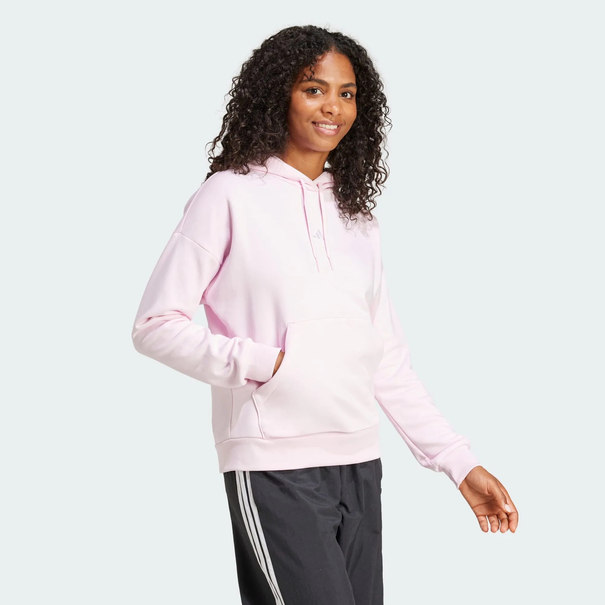Adidas Women's Essentials Small Logo Feel Cozy Pink Hoodie sold by INSPORT product image thumbnail 5