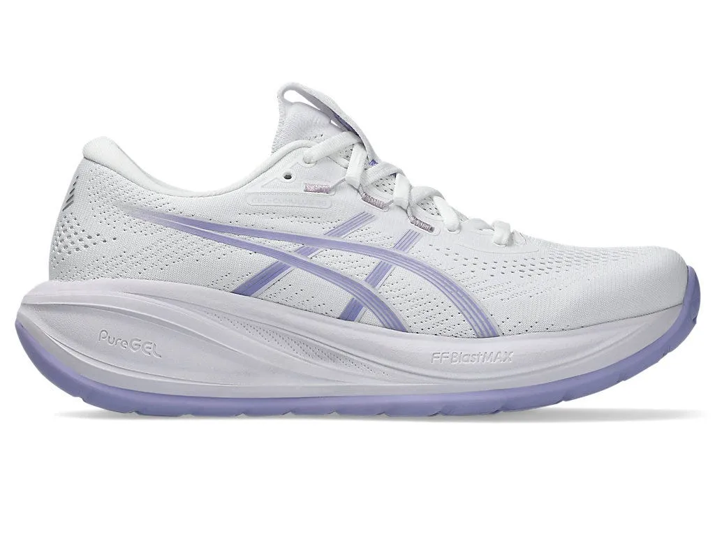 Asics Women's Cumulus 28 White/Bluebell Running Shoes (Width D) sold by INSPORT