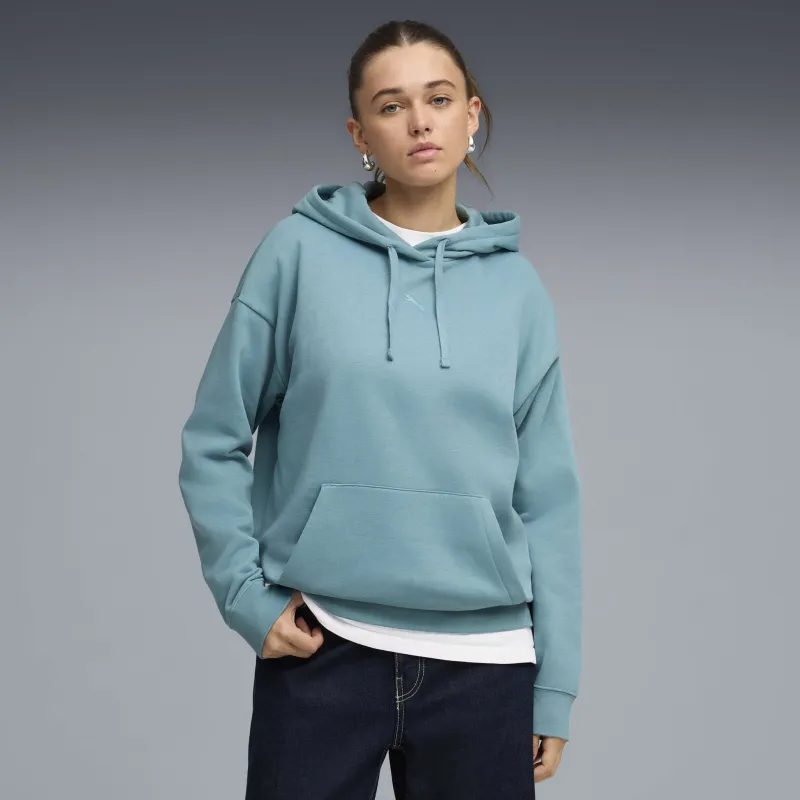 Puma Women's Essentials Fleece Sea Blue Hoodie made by Puma