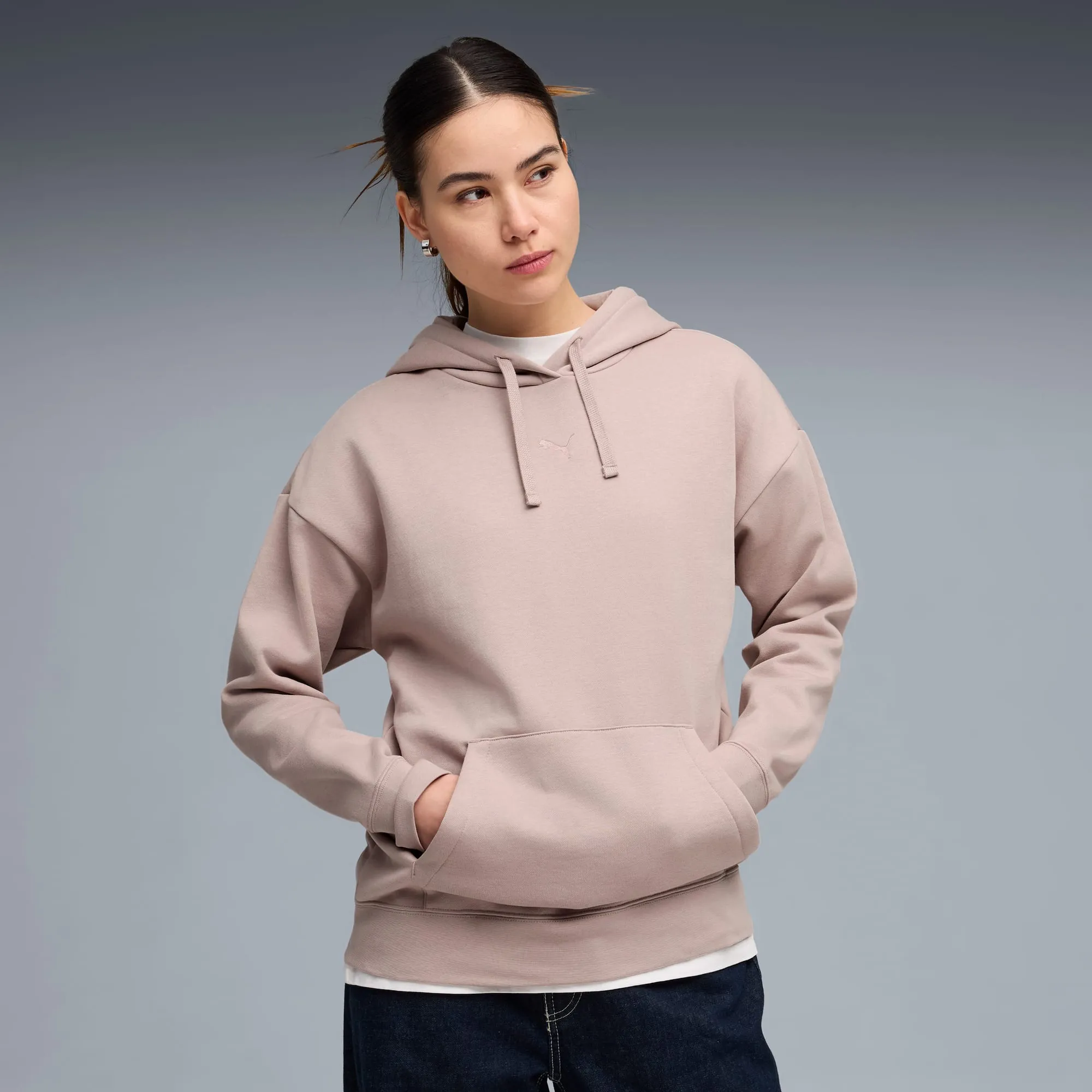 Puma Women's Essentials Fleece Latte Hoodie sold by INSPORT