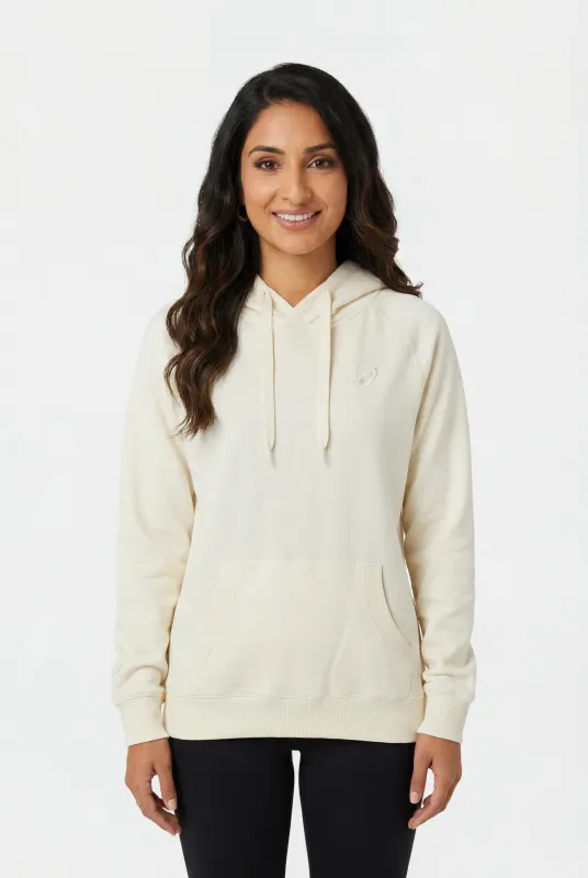 Asics Women's Fleece Cream Hoodie made by Asics
