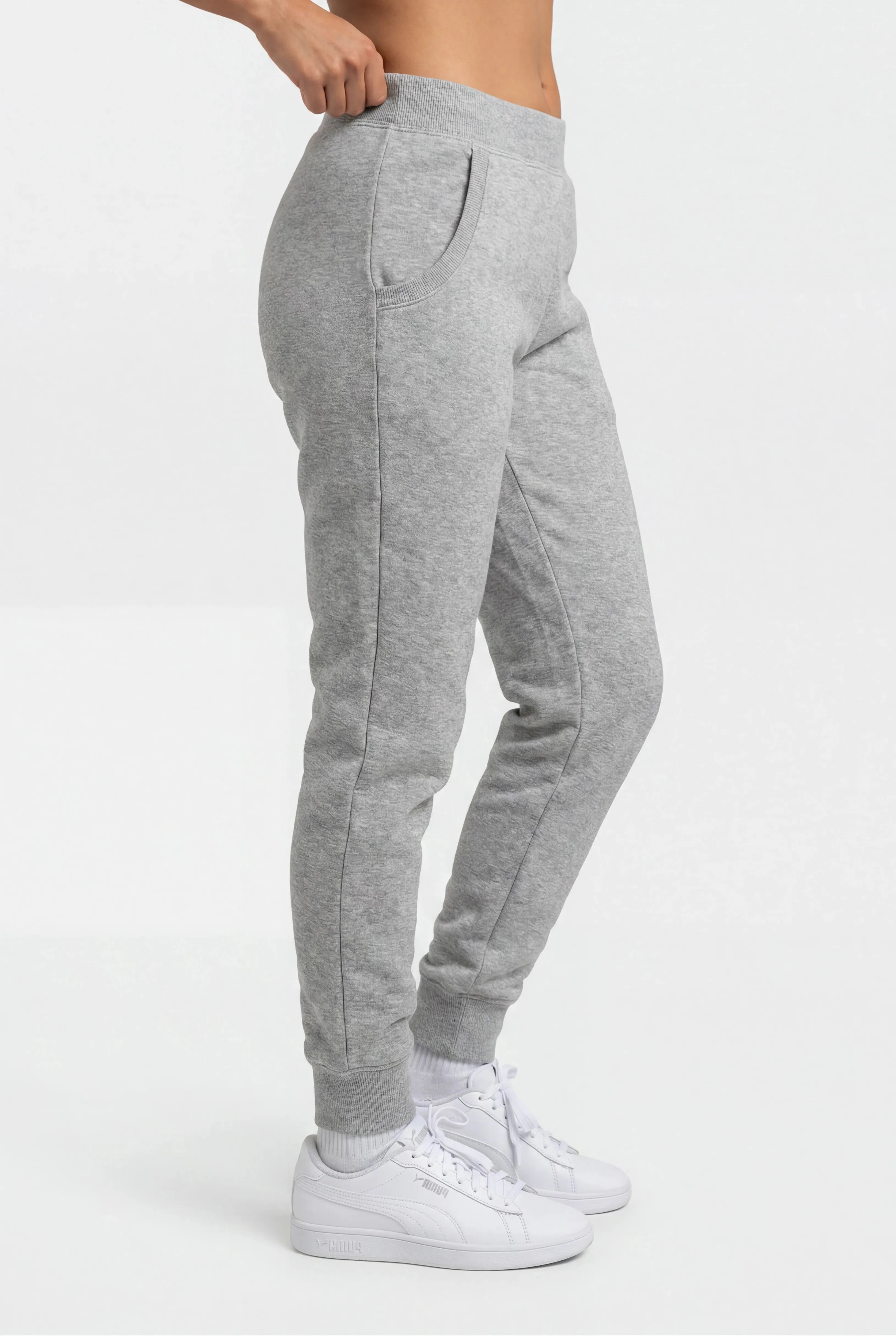 ASICS WOMEN'S FLEECE CUFF GREY TRACKPANTS sold by INSPORT product image thumbnail 3
