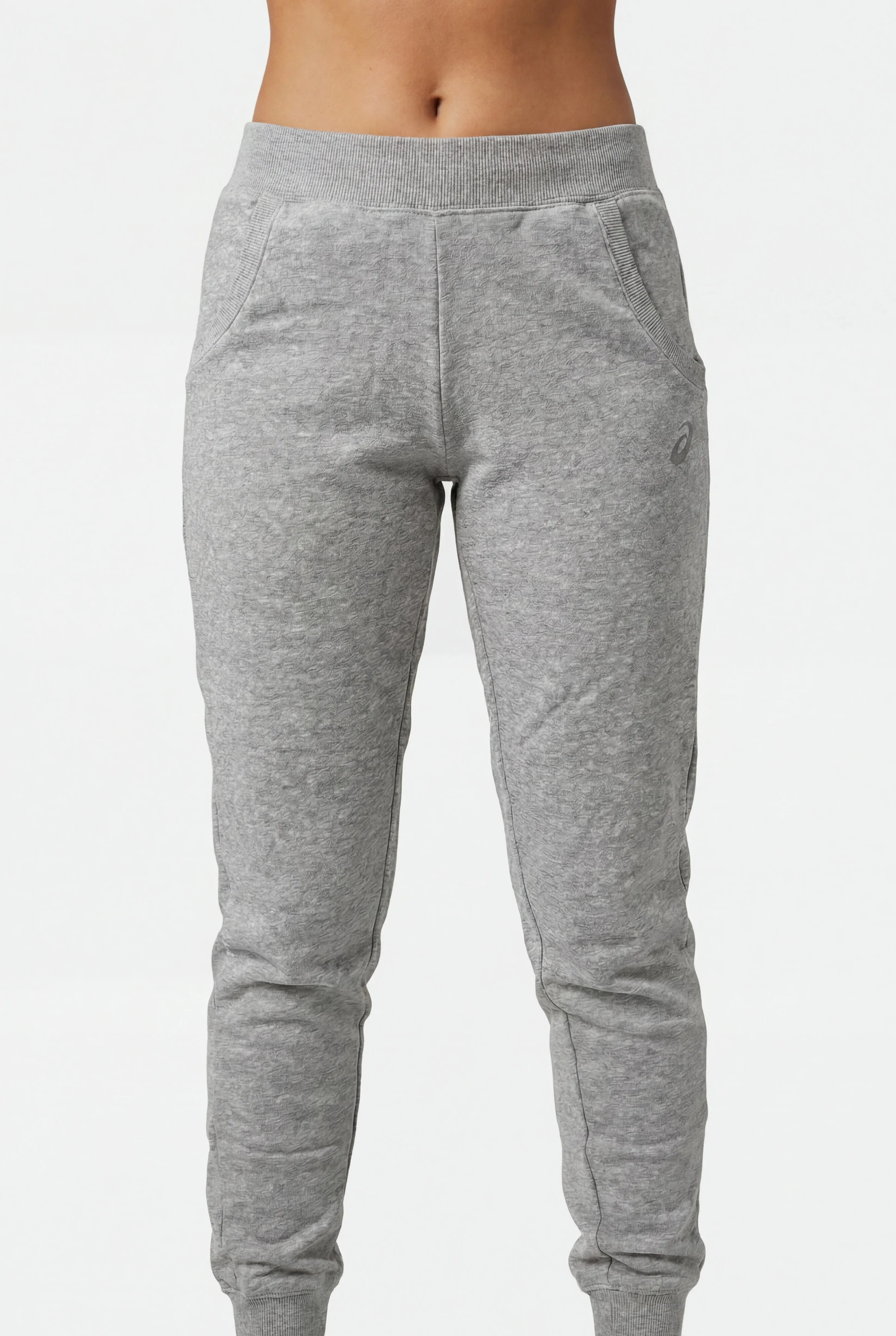 ASICS WOMEN'S FLEECE CUFF GREY TRACKPANTS sold by INSPORT