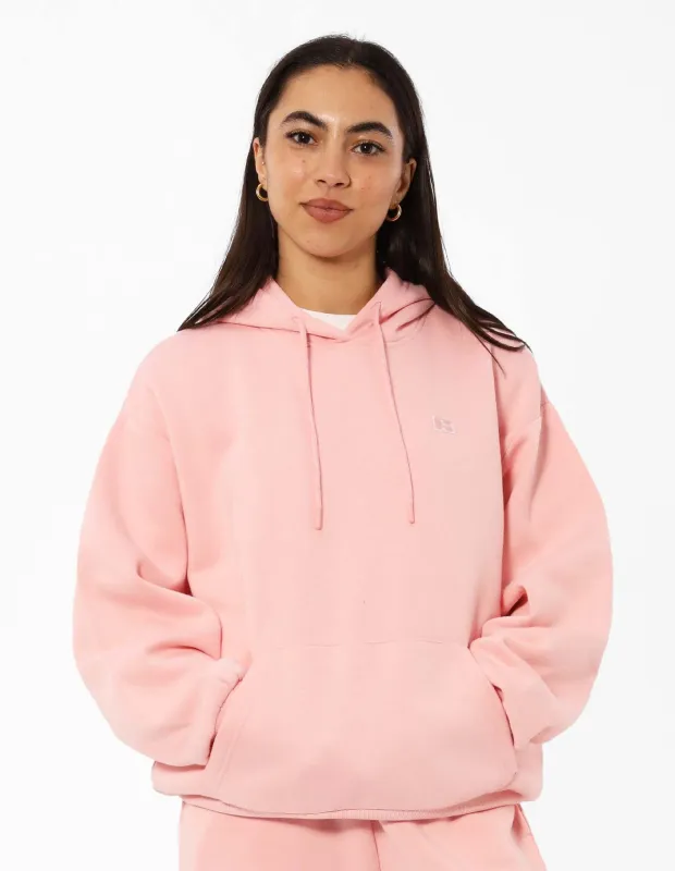 RUSSELL ATHLETIC WOMEN'S R LOGO PINK HOODIE made by Russell Athletic