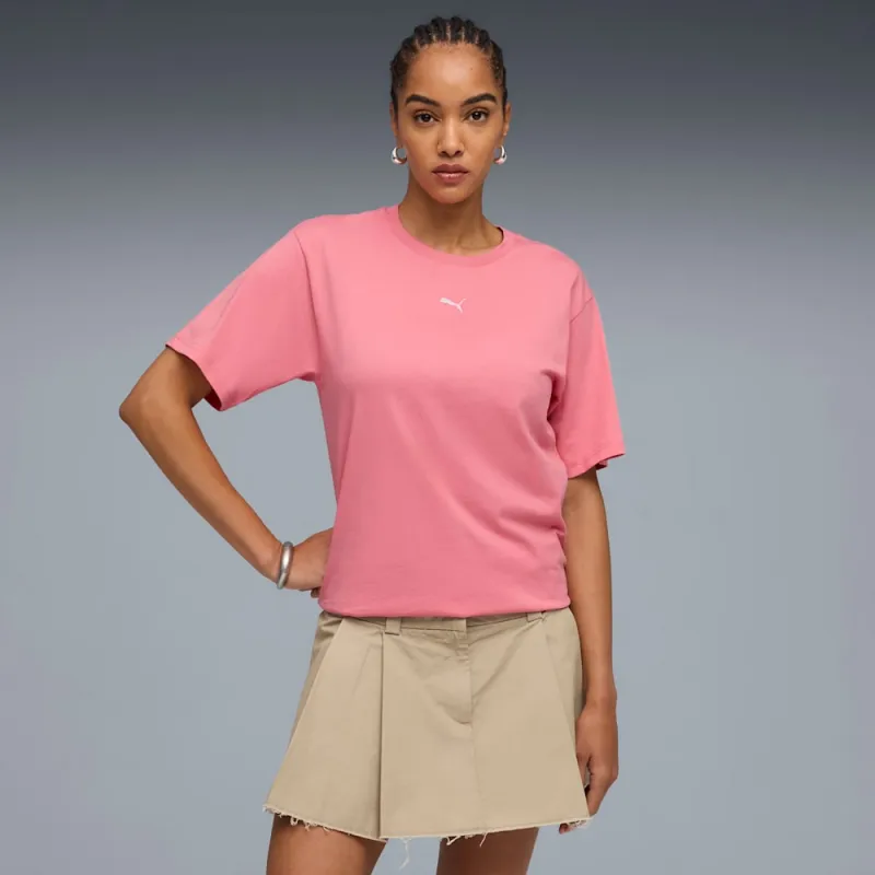PUMA WOMEN'S ESSENTIALS RELAXED PINK TEE made by Puma
