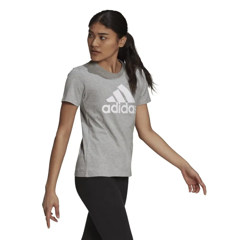 ADIDAS WOMEN'S LOUNGEWEAR ESSENTIALS LOGO GREY TEE sold by INSPORT