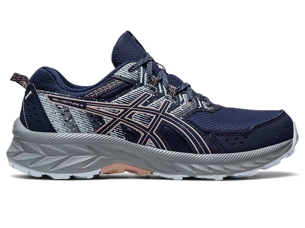 ASICS WOMEN'S GEL VENTURE 9 BLACK/MAGENTA TRAIL RUNNING SHOES sold by INSPORT