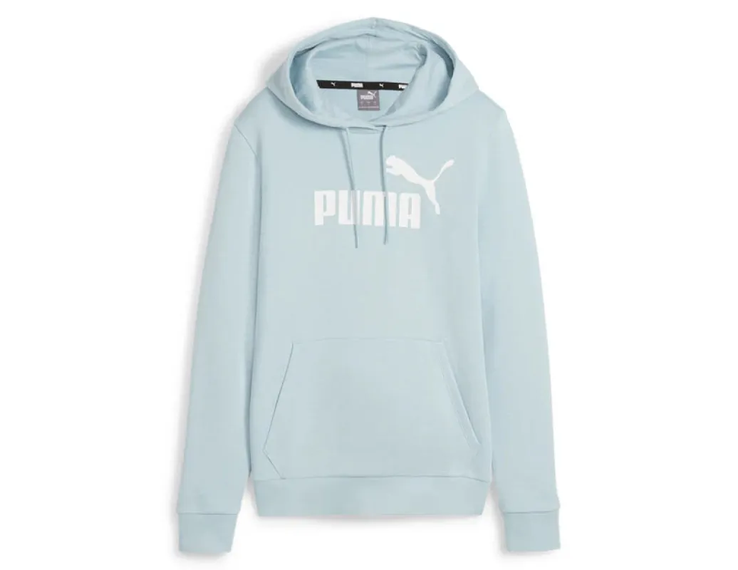 PUMA WOMEN'S ESSENTIALS LOGO TURQUOISE BLUE HOODIE sold by INSPORT