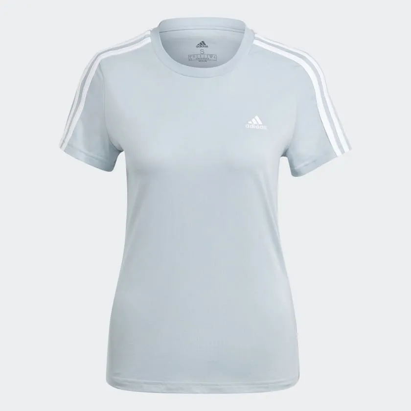 ADIDAS WOMEN'S ESSENTIALS 3 STRIPES WONDER BLUE TEE sold by INSPORT product image thumbnail 2