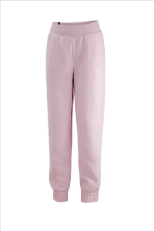 PUMA WOMEN'S ESSENTIAL EMBROIDERY FLEECE PANT GRAPE MIST made by Puma