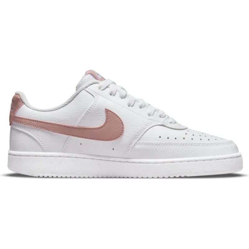 NIKE WOMEN'S COURT VISION LOW NEXT NATURE WHITE/PINK SHOE sold by INSPORT