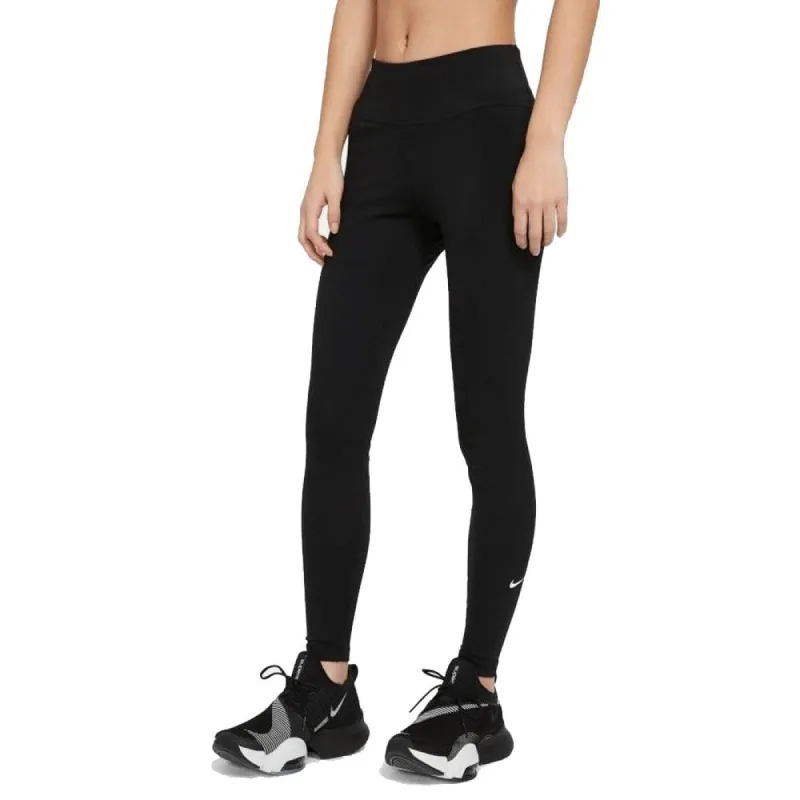 NIKE WOMEN'S DRI-FIT ONE MID-RISE BLACK TIGHTS sold by INSPORT