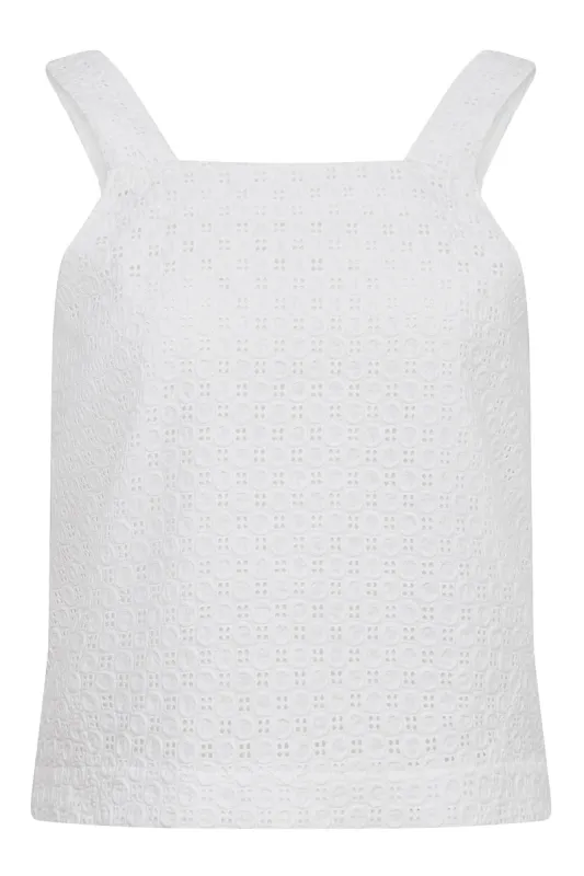 Iris Sleeveless Top Off White sold by Ivalo.com