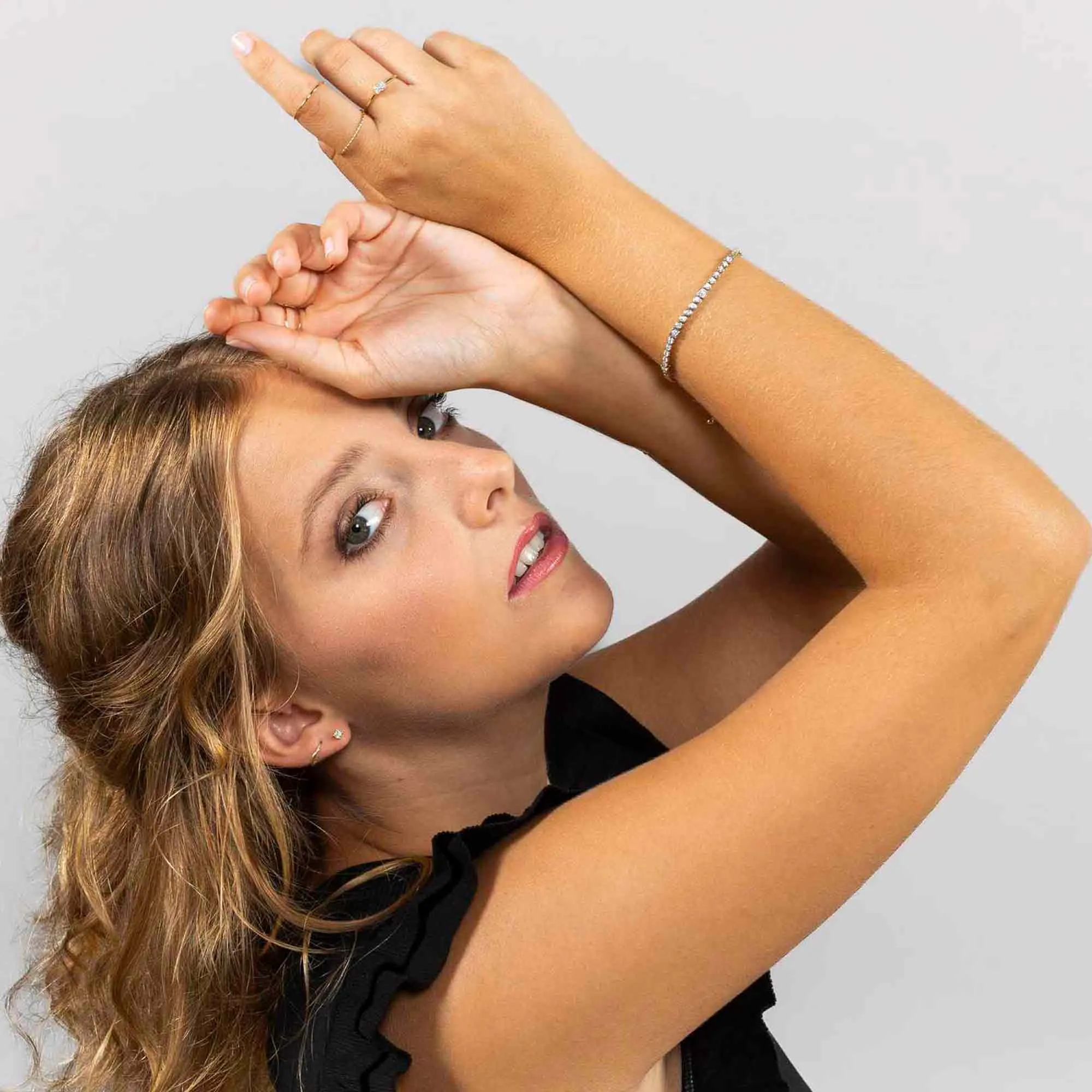 Diamond Tennis Bracelet Solid Gold sold by Ivalo.com product image thumbnail 3