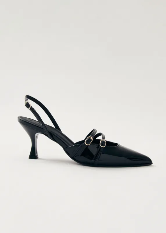 Joelle Leather Pumps Black made by Alohas