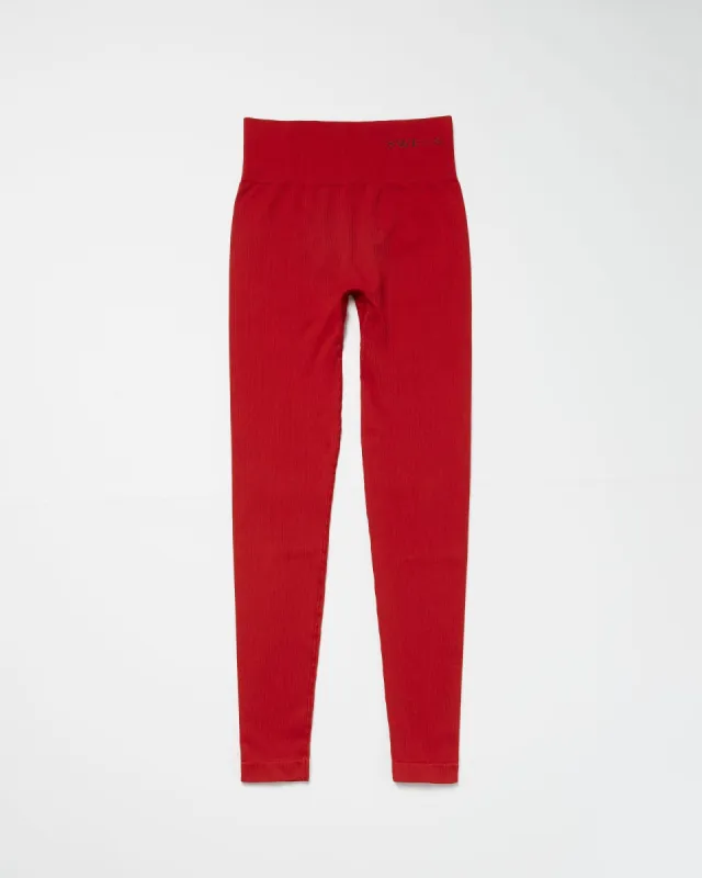 Tyra Rib Leggings Sharp Red sold by Ivalo.com