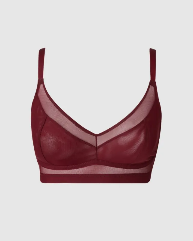 Mesh Support+ Bralette Burgundy sold by Ivalo.com