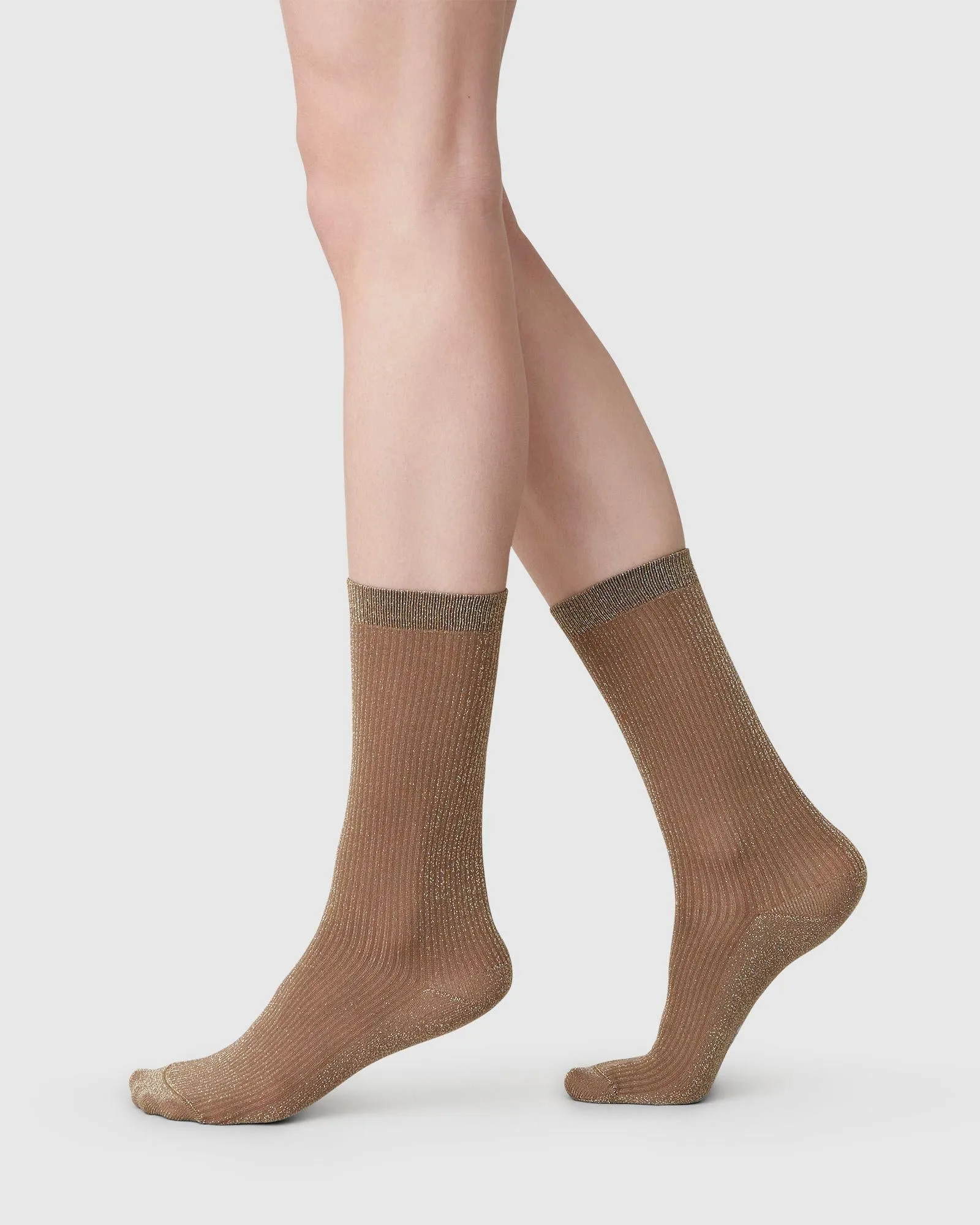 Magda Shimmery Socks Mid Brown sold by Ivalo.com
