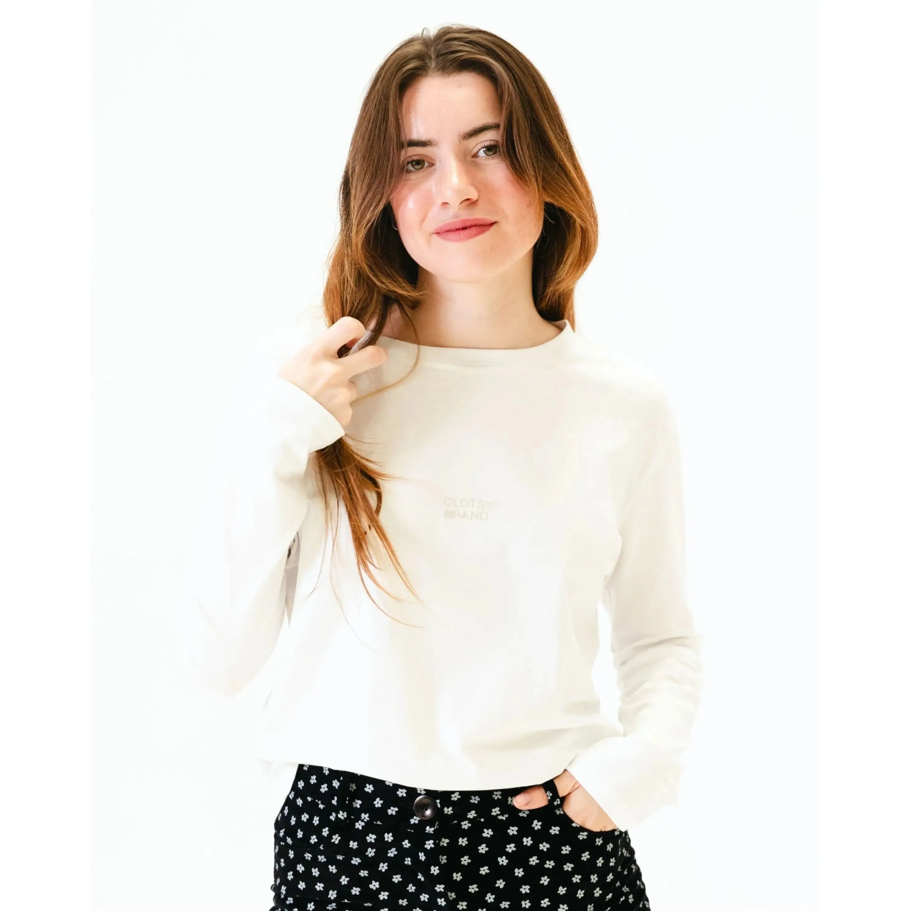 Everyone Long Sleeve Top White sold by Ivalo.com