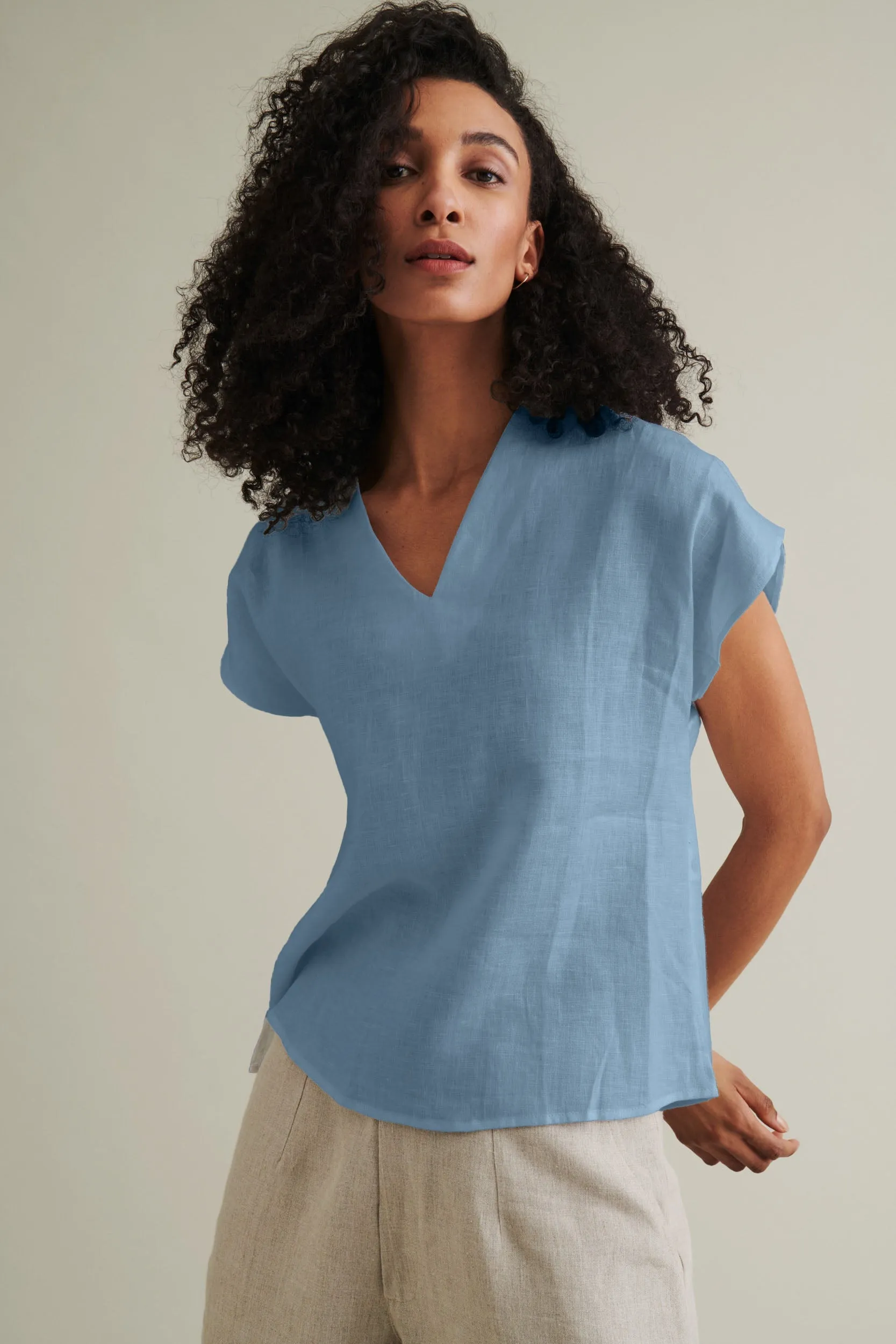 Väsby Linen Shirt Blue sold by Ivalo.com