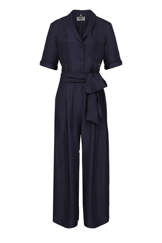 Planet Rayon Jumpsuit Navy Blue sold by Ivalo.com