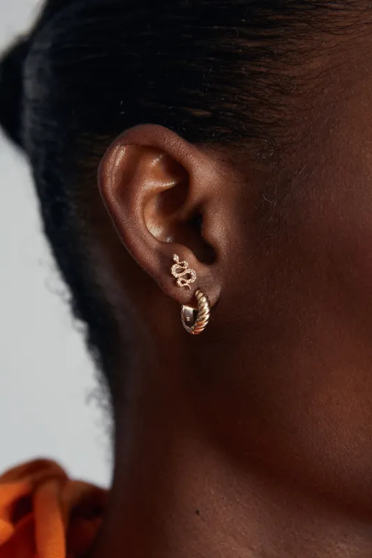 Circonita Snake Single Earring Gold sold by Ivalo.com