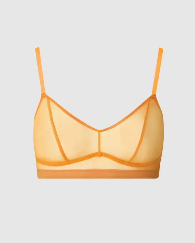 Mesh Balconette Apricot/Neon Pink sold by Ivalo.com